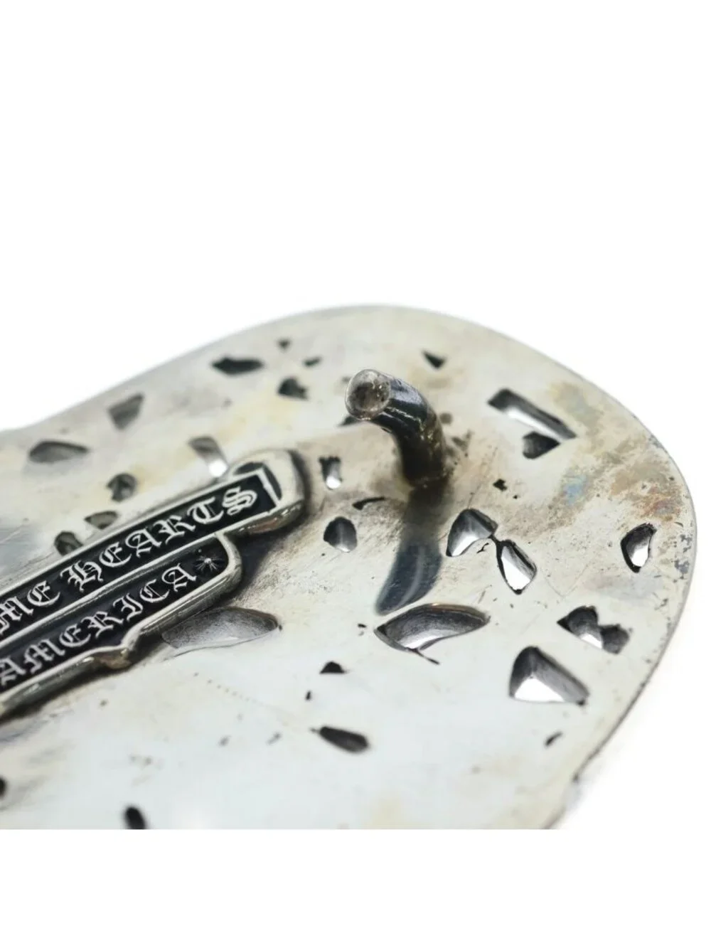Chrome Hearts Buckl Cemetery 1.5 Cross Buckle Silver Belt